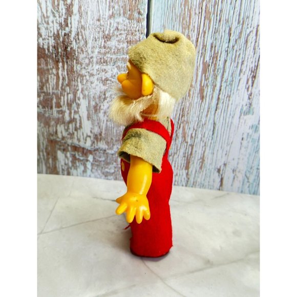Vintage Rubber Elf Dwarf Midcentury Japan Christmas Figurine 6" - Picture 7 of 8
